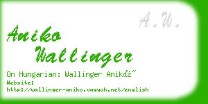 aniko wallinger business card